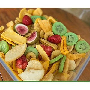 Mix de Frutas Tropicais Premium Desidratadas Crocante 1Kg