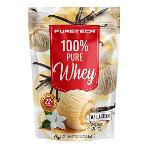 Whey Protein 100% Pure Concentrado Refil 900g Sabor Baunilha Puretech