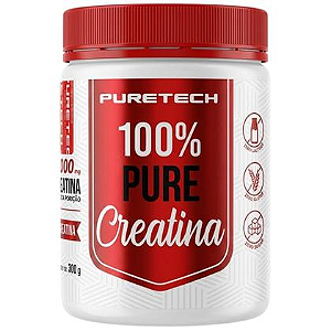 Creatina 100% Pura Puretech Pote 300g - Sem Sabor