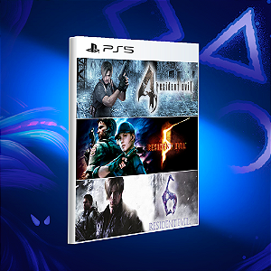 Pacote Triplo Resident Evil - Ps5 - Mídia Digital