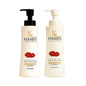 Kerasys - Oriental Premium Red Camellia Oil EX Volume & Repair - Shampoo + Condicionador 600ml