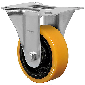 Rodízio PU Fixo de Placa