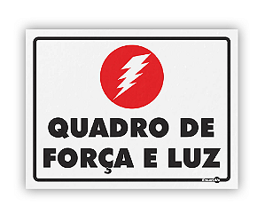 Placa - Quadro de Força e Luz