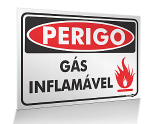 Placa Perigo - Gás Inflamável