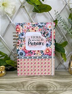 Caderno Escola do Serviço de Pioneiro Floral Rosa