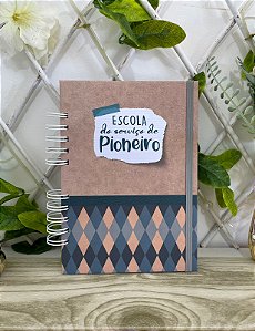 Caderno Escola do Serviço de Pioneiro Losango Verde Musgo