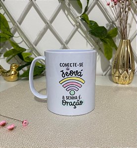 Caneca plástica "Conecte-se a Jeová" Feminina
