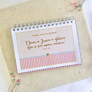 Calendário de Mesa 2025 15x21 rosa