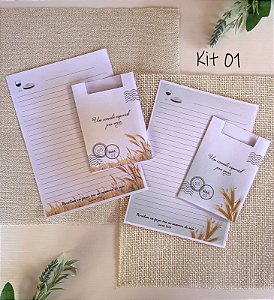 Kit Bloco Papel de carta + Envelopes Celebração
