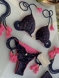 BIQUÍNI GEOVANELLA POA AZUL MARINHO e PINK