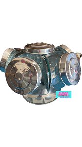 Baleiro porta tempero Giratorio Antigo Bomboniere Aluminio Médio
