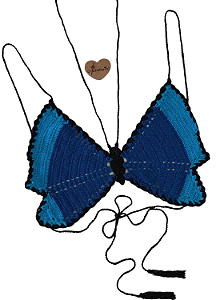 Cropped Butterfly Azul