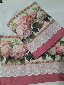 Pano de copa Floral romântico Cod.0002