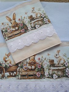 Pano de copa Coelhinhos