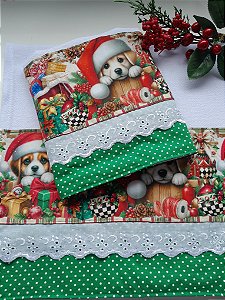 Pano de copa fofura de Natal