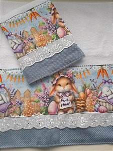 Pano de copa Coelhos