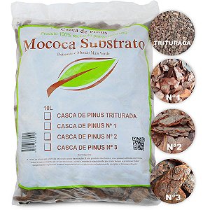 Casca de Pinus - Rustica e Polida - Diversos Tamanhos - 10 Litros