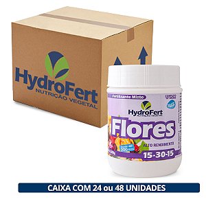 Fertilizante Flores NPK 15-30-15 Hydrofert - Caixa com 24 ou 48 un