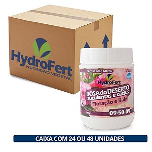 Fertilizante Rosas do Deserto Floração e Raiz Hydrofert - Caixa Com 24 ou 48 Unidades