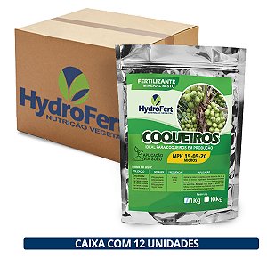 Fertilizante Coqueiros Alta Produção Hydrofert - Caixa com 12 Unidades