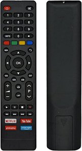 Controle remoto para Smart TV Philco Ptv50g70sblsg Prime Video, Youtube, Netflix e Googleplay