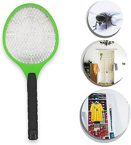 Raquete Mata Mosca e Mosquito Elétrica Recarregável