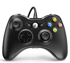 Controle Xbox 360 USB Com Fio para Vídeo game, PC e Notebook