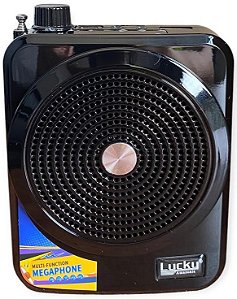 Rádio Megaphone Speaker Multifunções K150 Com Rádio Fm