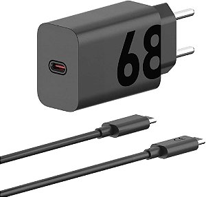 Motorola Carregador Turbo Power™ 68W + Cabo USB-C para USB-C