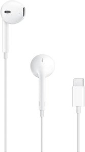 Apple Earpods USB-C Fone de ouvido para iPhone 15, 15 Plus, 15 Pro, 15 Pro Max e Iphone 16 - MTJY3ZM/A