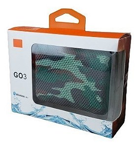 Caixa de Som Camuflada GO3 Portátil Bluetooth