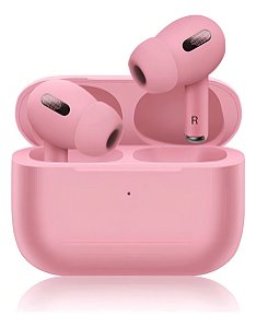 AirPods Pro Pink TWS Fone de Ouvido Bluetooth para Iphone e Android + Case de Transporte e Carga