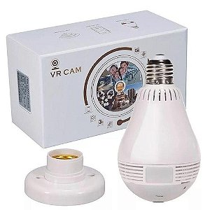 Lâmpada Espiã Câmera VR Cam Led Wifi 360° V380-V9
