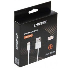 Cabo USB Lightning Lelong MAX-0305 de 1M para Apple IOS Iphone 5, Iphone 6, Iphone 7, Iphone 8 e Iphone X