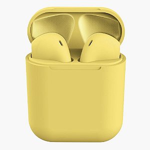 Fone de Ouvido Wireless inPods 12 TWS Bluetooth 5.0 para Iphone e Android - Amarelo