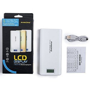 Carregador Portátil Pineng PN-999 Power Bank 20.000mAh (Até 6 cargas completas)