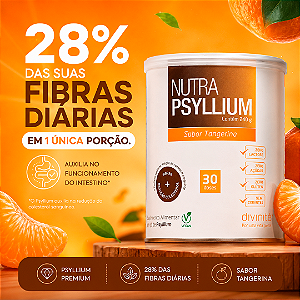 NutraPsyllium Sabor Tangerina - Lata 320gr - 30 doses