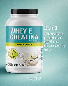 WHEY E CREATINA SABOR BAUNILHA - 960gr