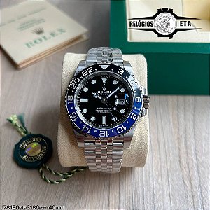 ROLEX GMT MASTER II BATMAN JUBILEU ETA 3186