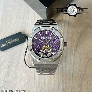 AUDEMARS PIGUET ETA AÇO PRATA ROXO