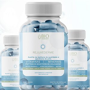 Rejuvederme - Ácido Hialurônico, Biotina, Silício e Peptídeos Bioativos de Colágeno Verisol