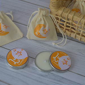 Vela aromática Lata com Saquinho personalizado  20g