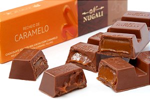 Chocolate Nugali Recheio de caramelo 45% cacau.