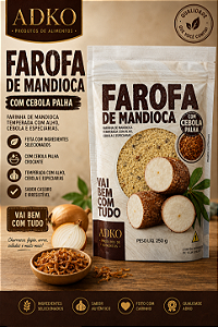 FAROFA DE MANDIOCA COM CEBOLA PALHA (ADKO) 250G
