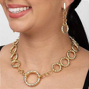 Conjunto Círculos Elos Ouro