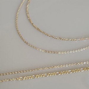 Conjunto Colar e Pulseira Clássico - Ouro