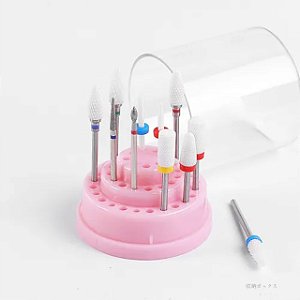 Suporte Porta Organizador p/ Brocas de Unhas Com 48 Compartimentos