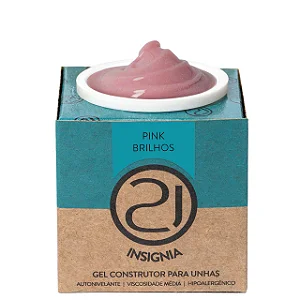 Ecoline Insignia Gel Pink Brilho 34g Nails 21 Contém FIBRA