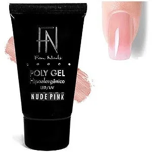 Poly Gel Hipoalergênico 30g Nude Pink Fan Nails