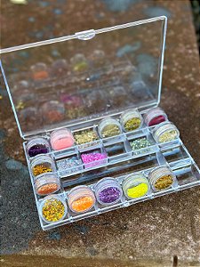 Caixa Organizadora em Acrílico p/ Pedrarias/Glitter